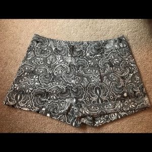 Black and White Patterned Express Shorts